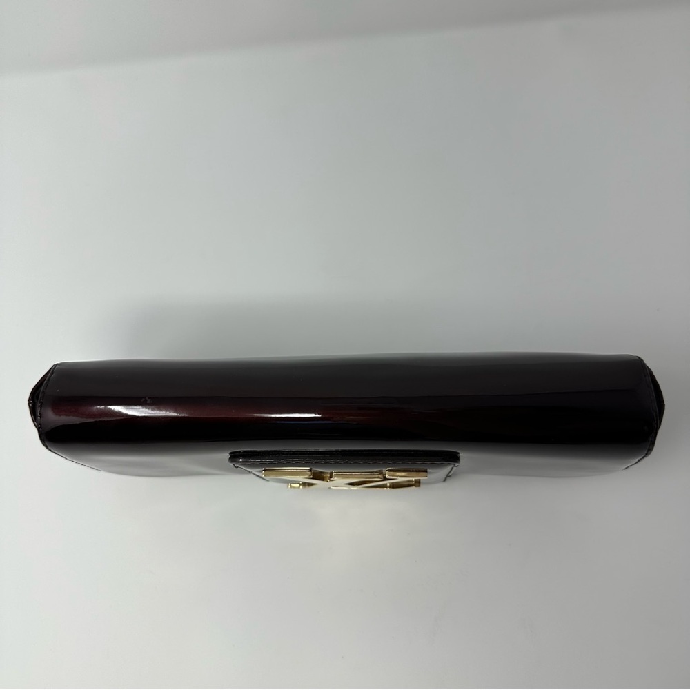 Louis Vuitton Dark Burgundy Clutch with Gold Logo - Picture 6 of 16